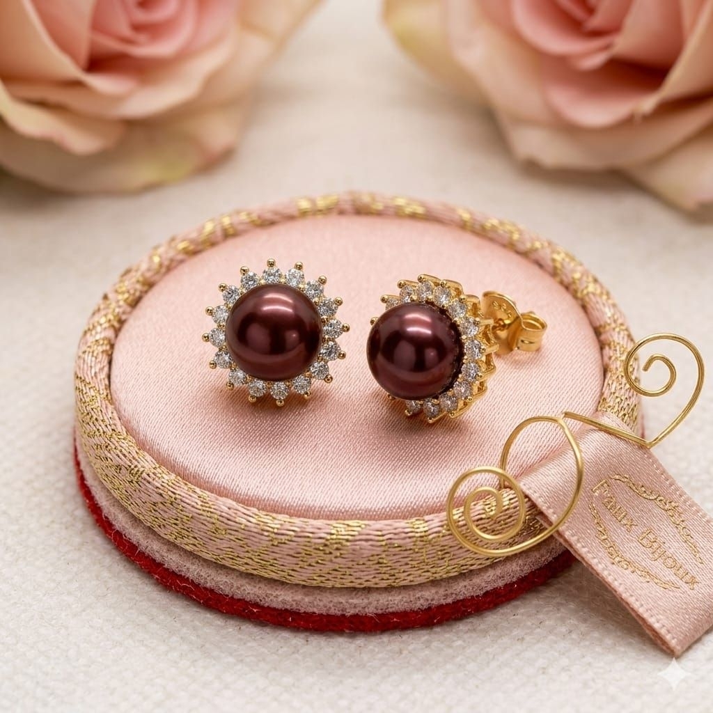 AG3M- PROMO BERSERTIFIKAT ANTING MUTIARA ASLI ANTING PANJANG MUTIARA RHODIUM EMAS TEBAL BUNGA