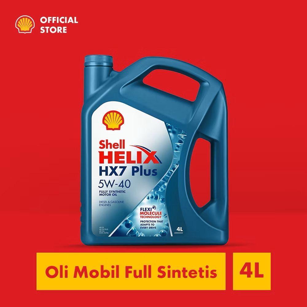 (Shell) Shell Helix HX7 Plus 4L Oli Mesin Mobil Shell Full Sintetis Oli Mesin Mobil Galon