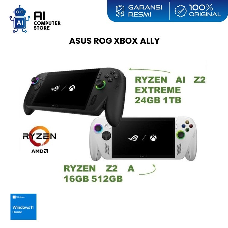 ASUS ROG XBOX ALLY RYZEN Z2  X ASUS ROG XBOX ALLY X RYZEN AI Z2 EXTREME 24GB 1TB  W11 7.0FHD 120HZ 1