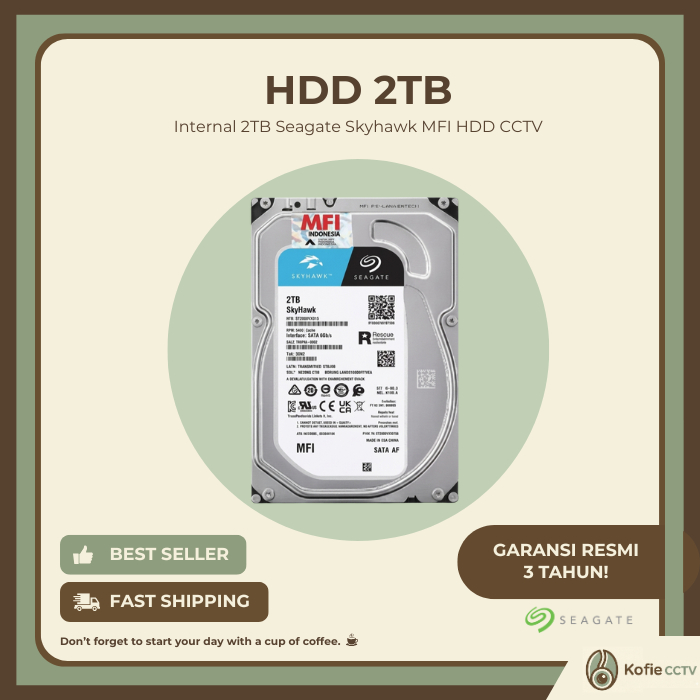 HDD Internal 2TB Seagate Skyhawk MFI Hdd CCTV