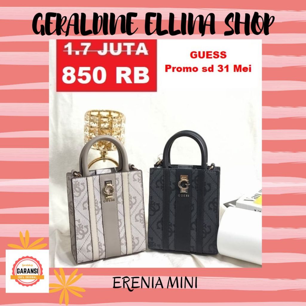 Tas Wanita Guess 100% Original SALE satchel bag seri ERENIA MINI