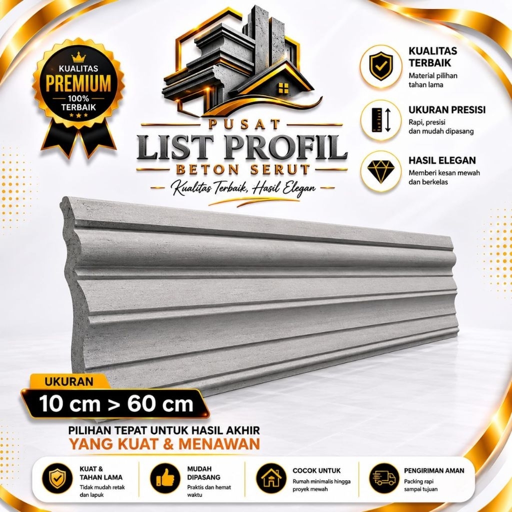 Lisplang Profil Beton List Profil Beton Profil Beton Tempel List Profil Tempel