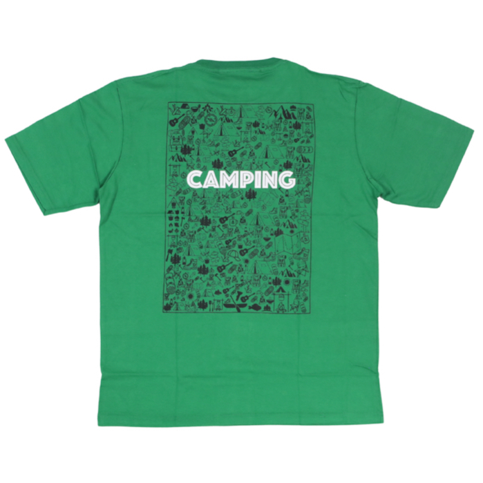 Kaos Bekicot Warna Hijau Design Camping Simple tema summer & travel  bahan cotton 30s dijamin adem
