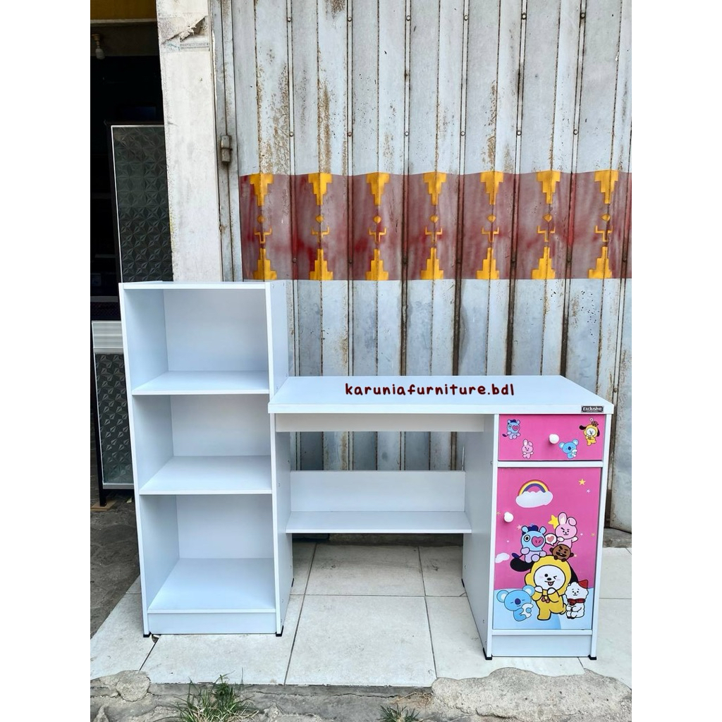 MEJA BELAJAR MBCS-380 EXCLUSIVE KARAKTER BT21 | FREE ONGKIR BANDAR LAMPUNG