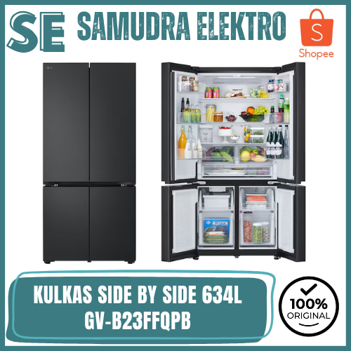 LG GV-B23FFQPB KULKAS SIDE BY SIDE 634 LITER INVERTER DOOR COOLING AUTO ICE MAKER