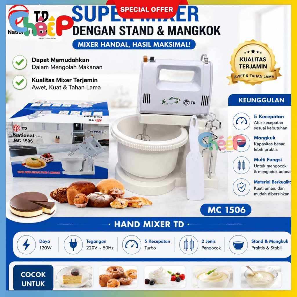 MIXER DUDUK TD YAMAKAWA / NATIONAL OMEGA/MIXER KUE/MIXER DUDUK