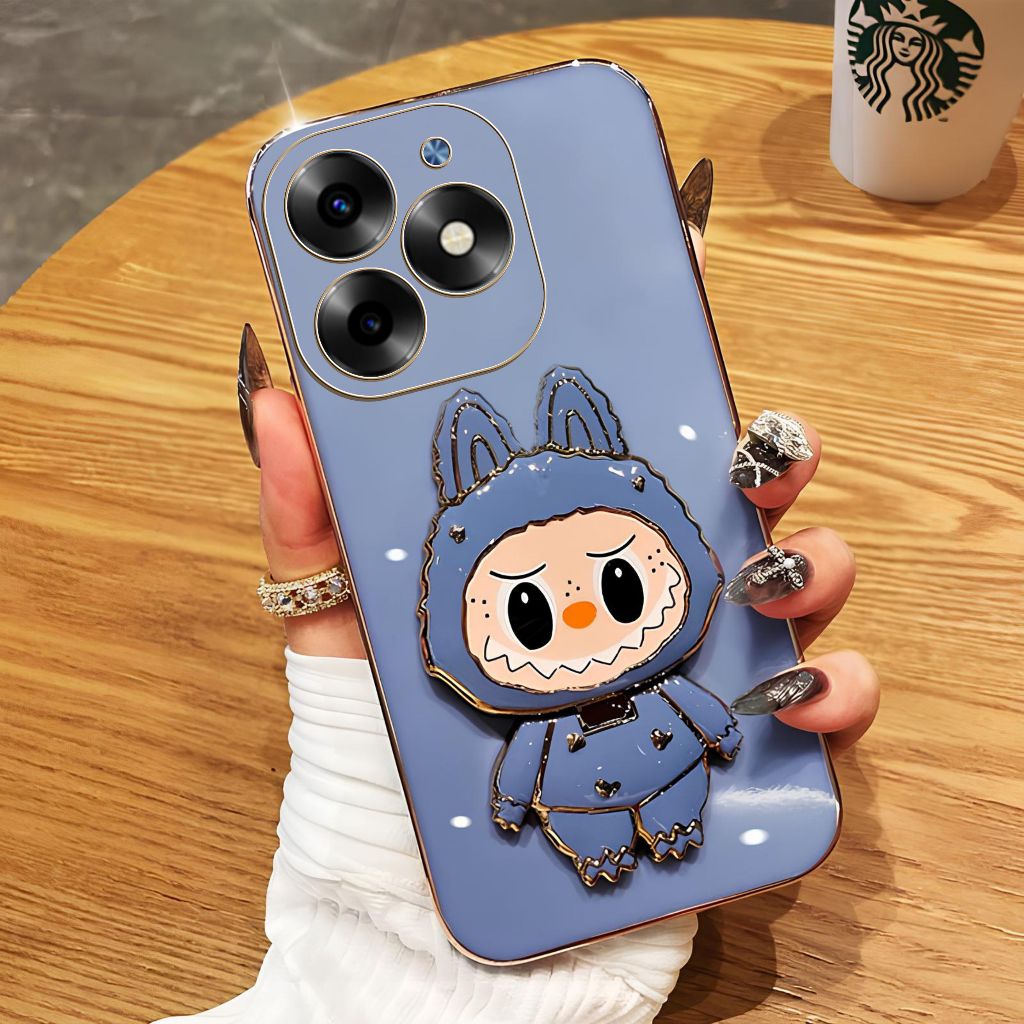 Soft Case Itel S23 S23 Plus Case Plating Luxury Cermin Miror Premium Labubu