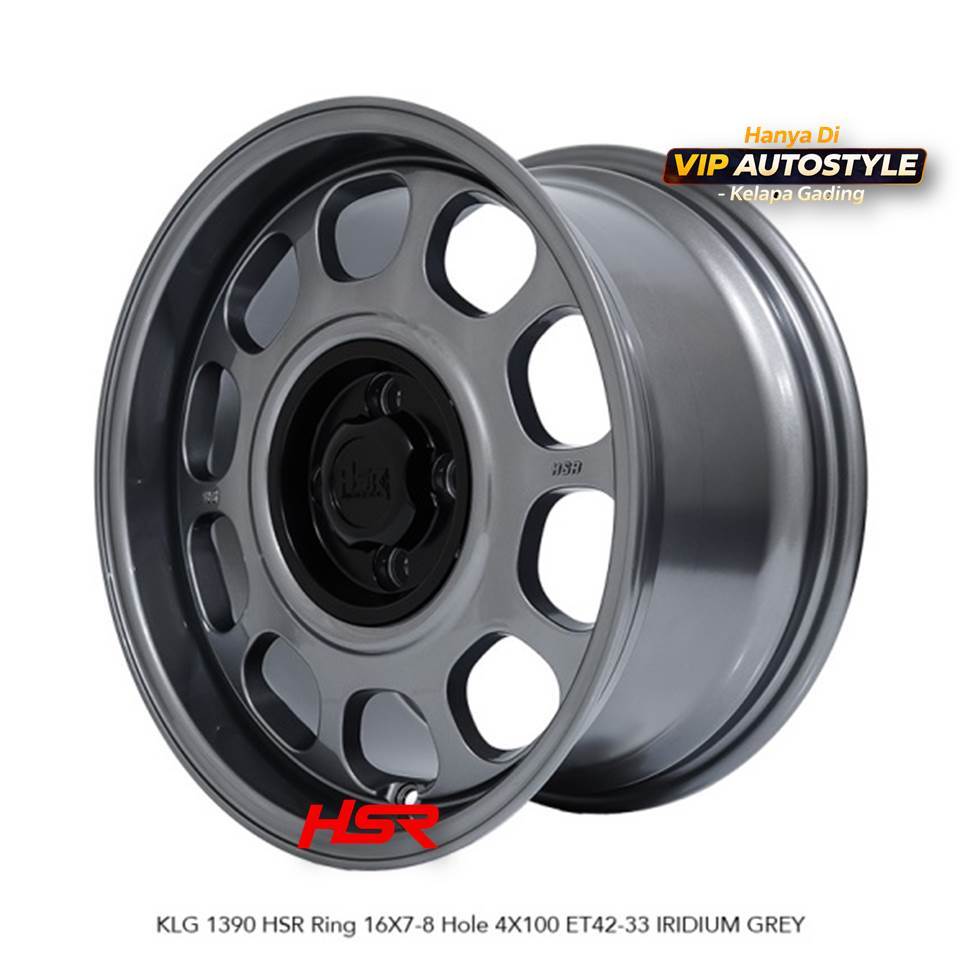 VELG RALLY R16 VIOS, MOBILLIO, BRIO, XENIA | HSR RALLY GREY 4X100-4X114,3 | TOKO VELG PLUMPANG SEMPE
