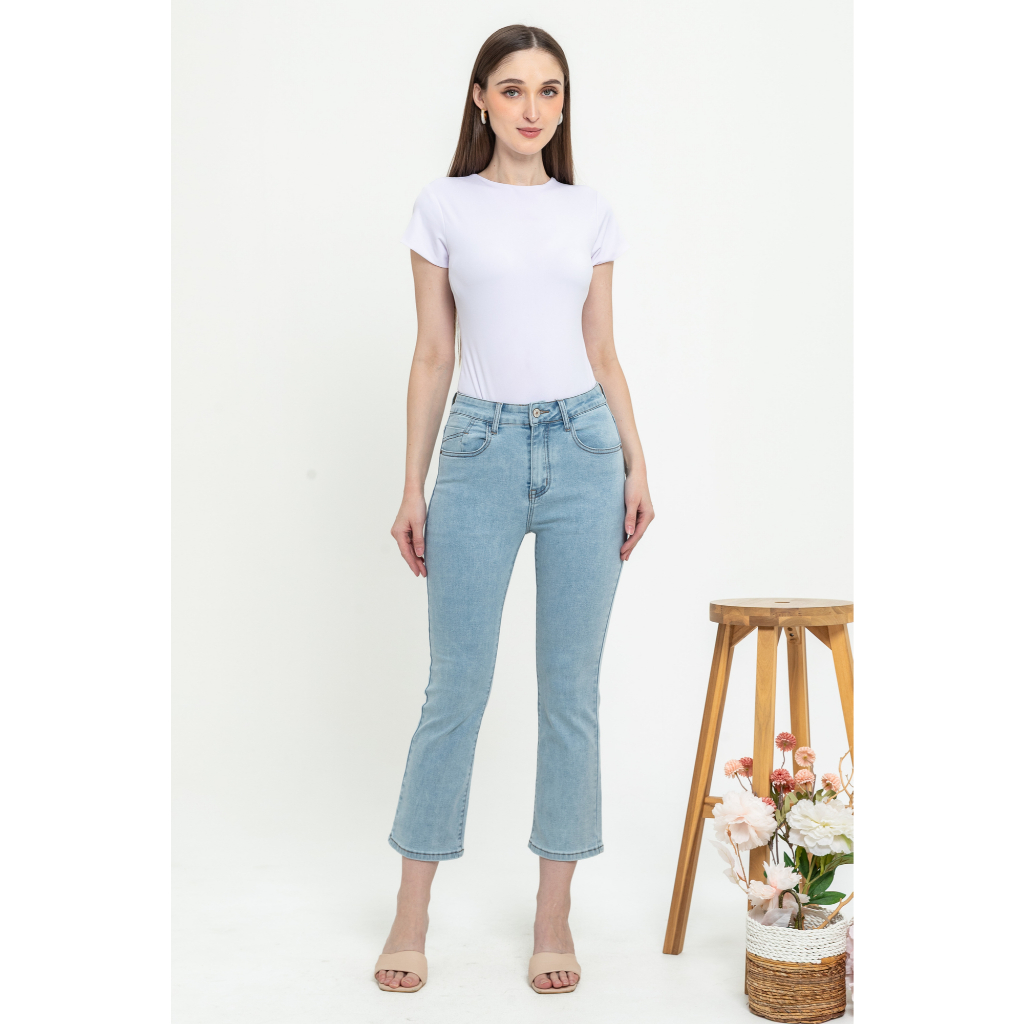2023 Jeans - Celana Wanita Jeans Cutbray 7/8 C161 (CAP)