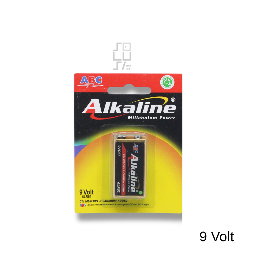 ABC Alkaline Battery 9 Volt (LR61) Original - Baterai Kotak 9 Volt Original, Tahan Lama