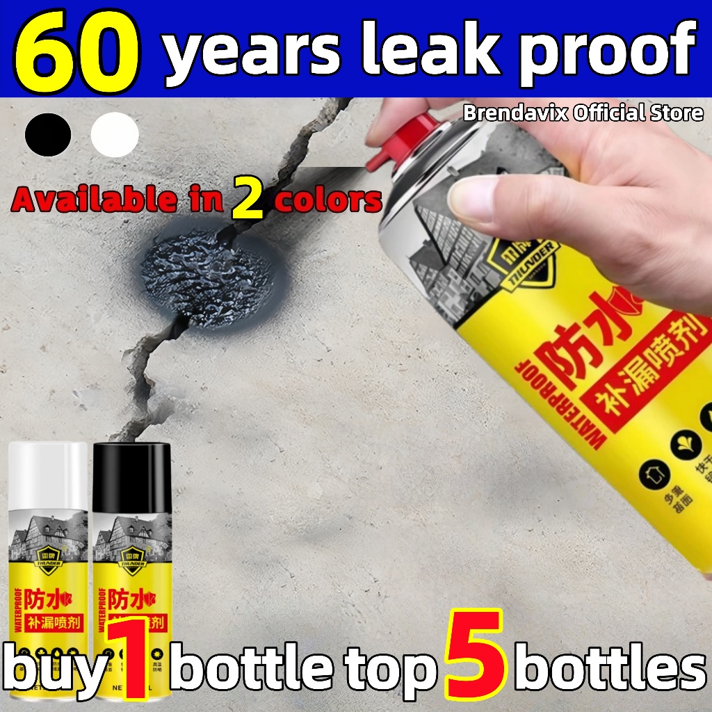 Cat aqua spray semprotan Anti Bocor waterproof 300ml pelapis kedap air cepat kering untuk Atap Pipa 