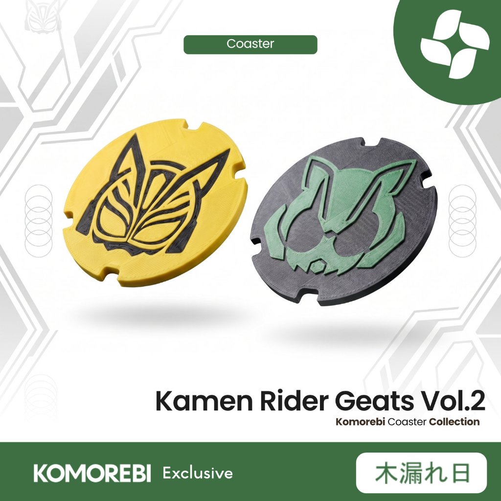 Tatakan Gelas Coaster Kamen Rider Geats Vol 2 Tycoon Nago Rider ID Core Koleksi Tokusatsu Dekorasi M