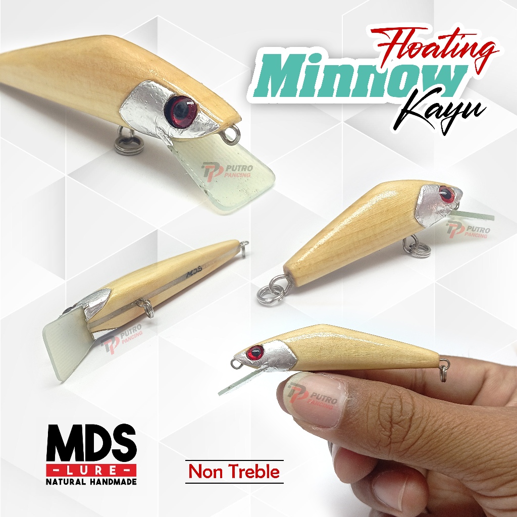 Lure Minnow KRAKEN MDS Bahan Kayu lure handmade