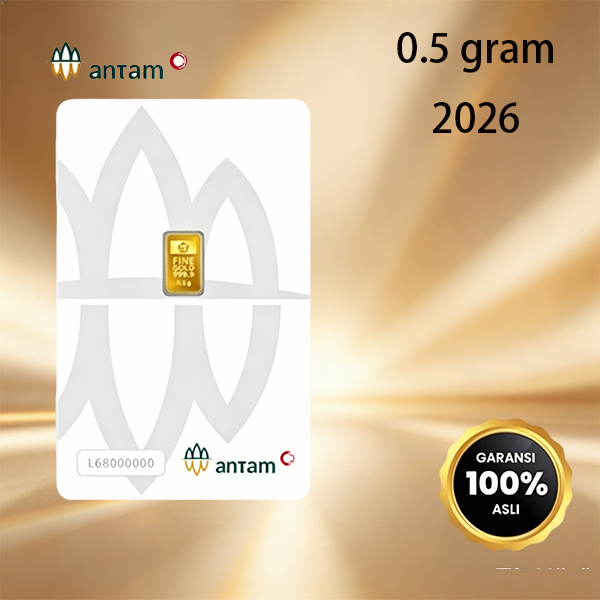 ANTAM Logam Mulia Emas Antam 0.5 Gram Emas Murni 999.9