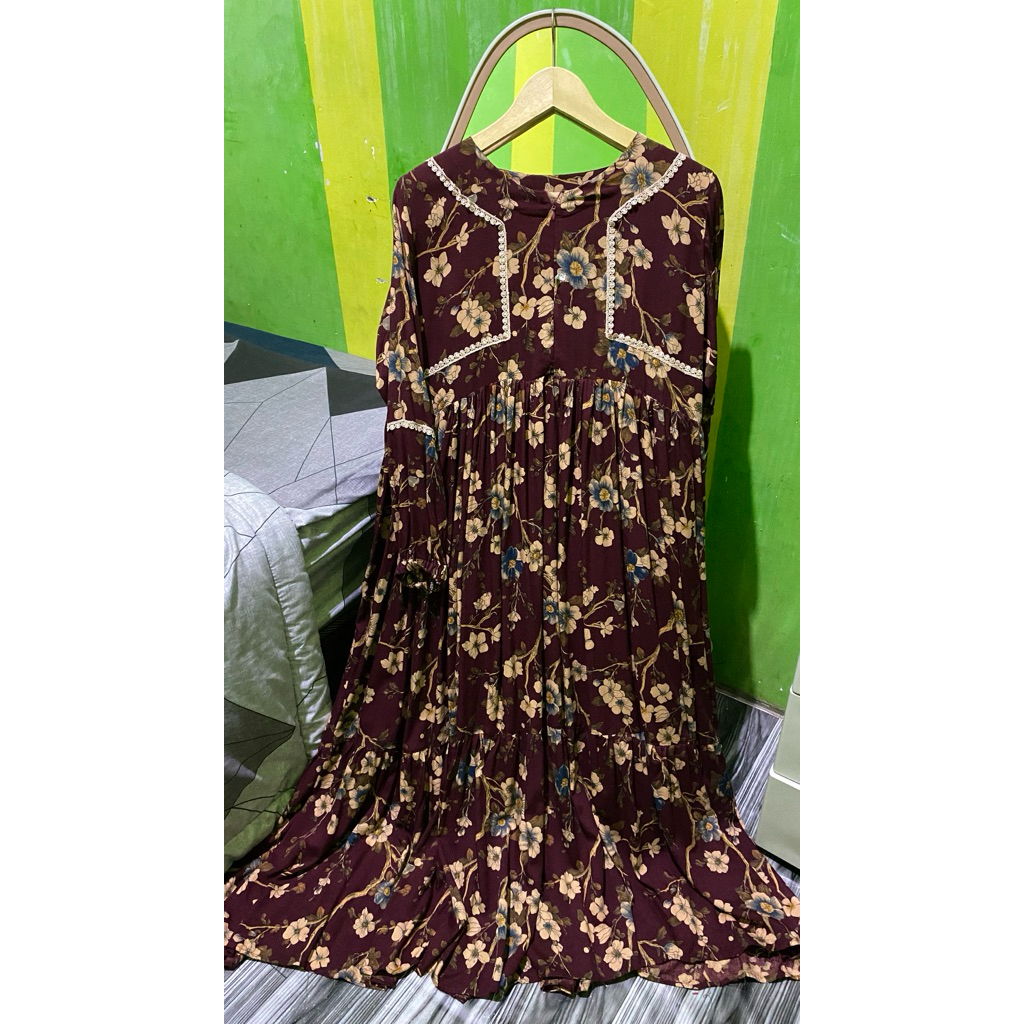 gamis bunga kecil