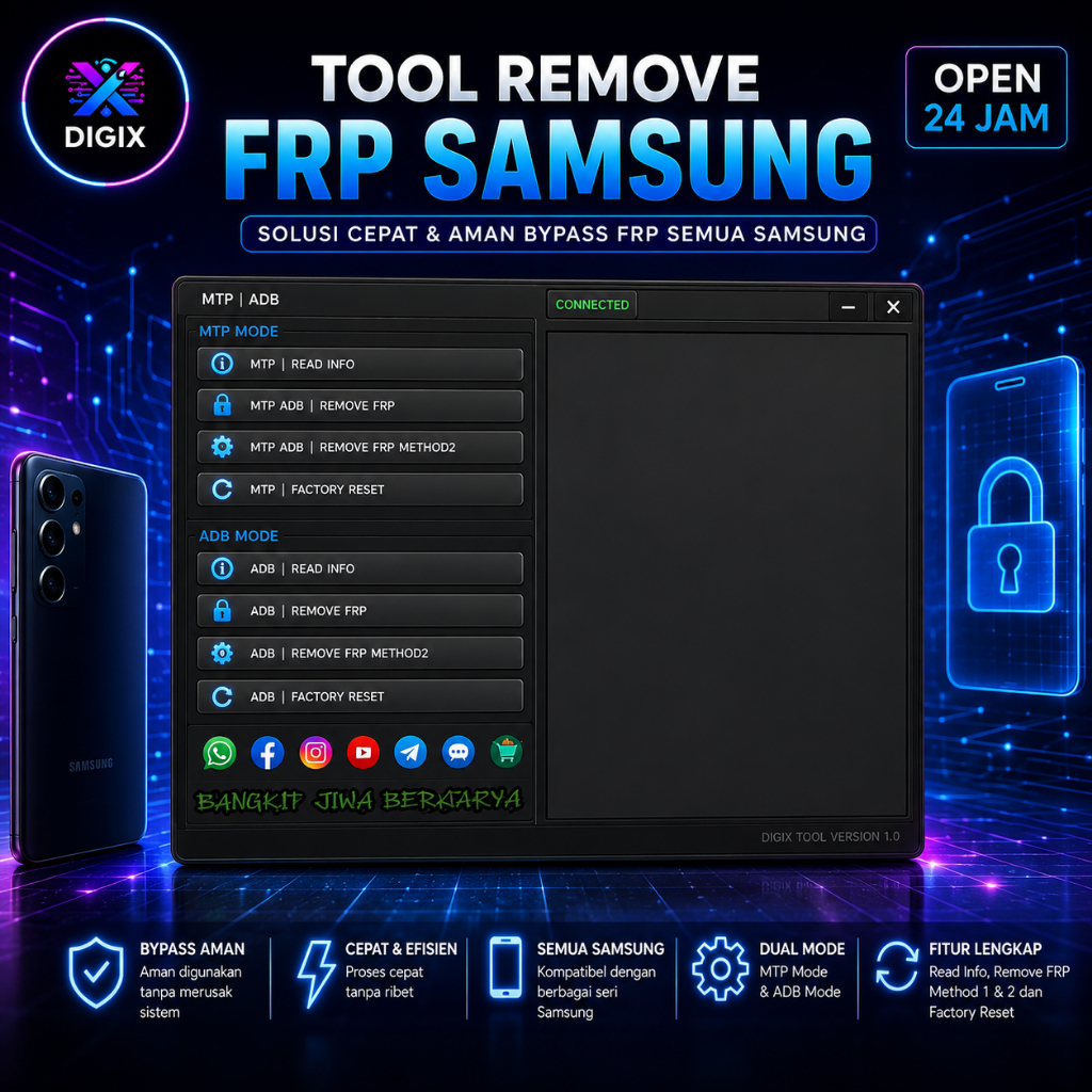 TOOL REMOVE FRP SAMSUNG PERMANEN DAN BERGARANSI