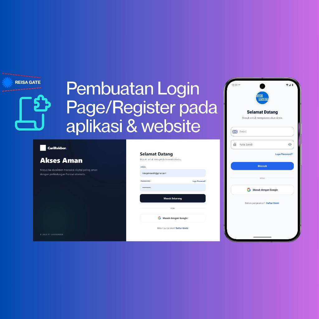 Jasa Pembuatan Sistem Login & Register untuk Website dan Aplikasi