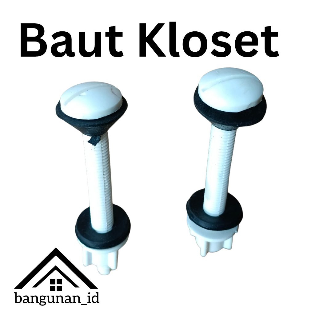 Baut Tangki Kloset Duduk - Tahan Karat, Bahan ABS Plastik, Kuat dan Tahan Lama Skrup mur baut bidet 
