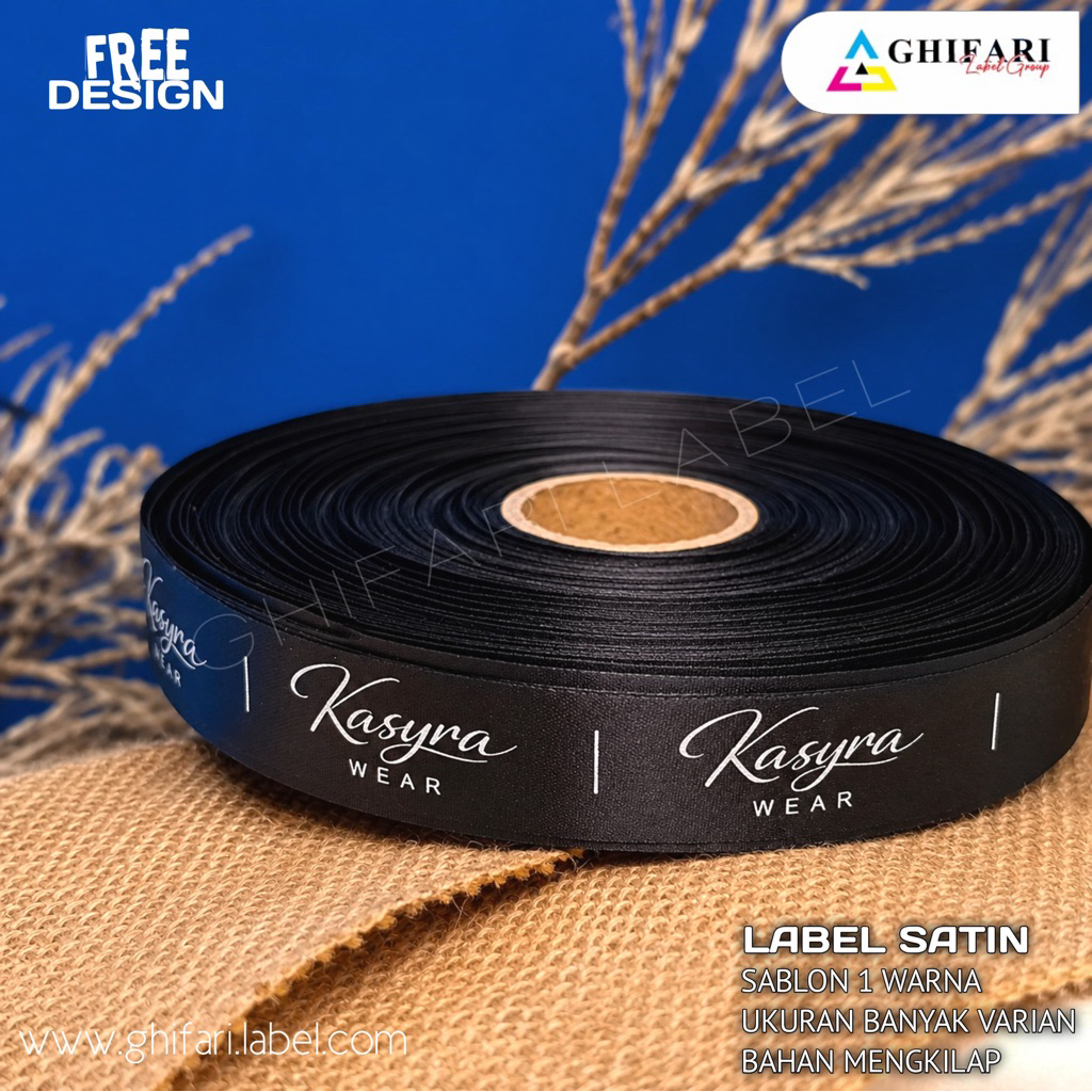 -label satin hitam/satin local/label satin/labelaksesorispakaian/label murah