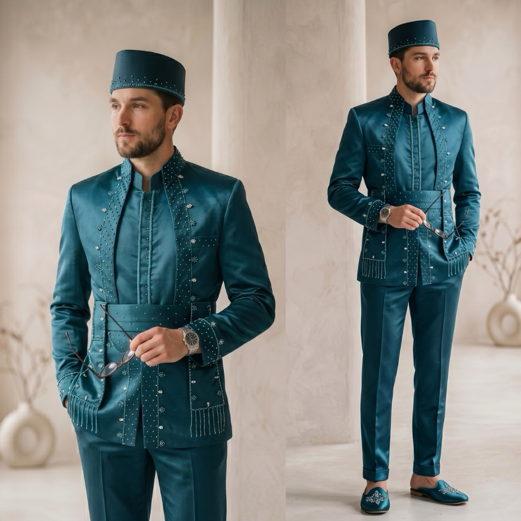 Beskap pengantin sunda premium  | Basofi sunda pria putih | Beskap sunda pria pengantin modern