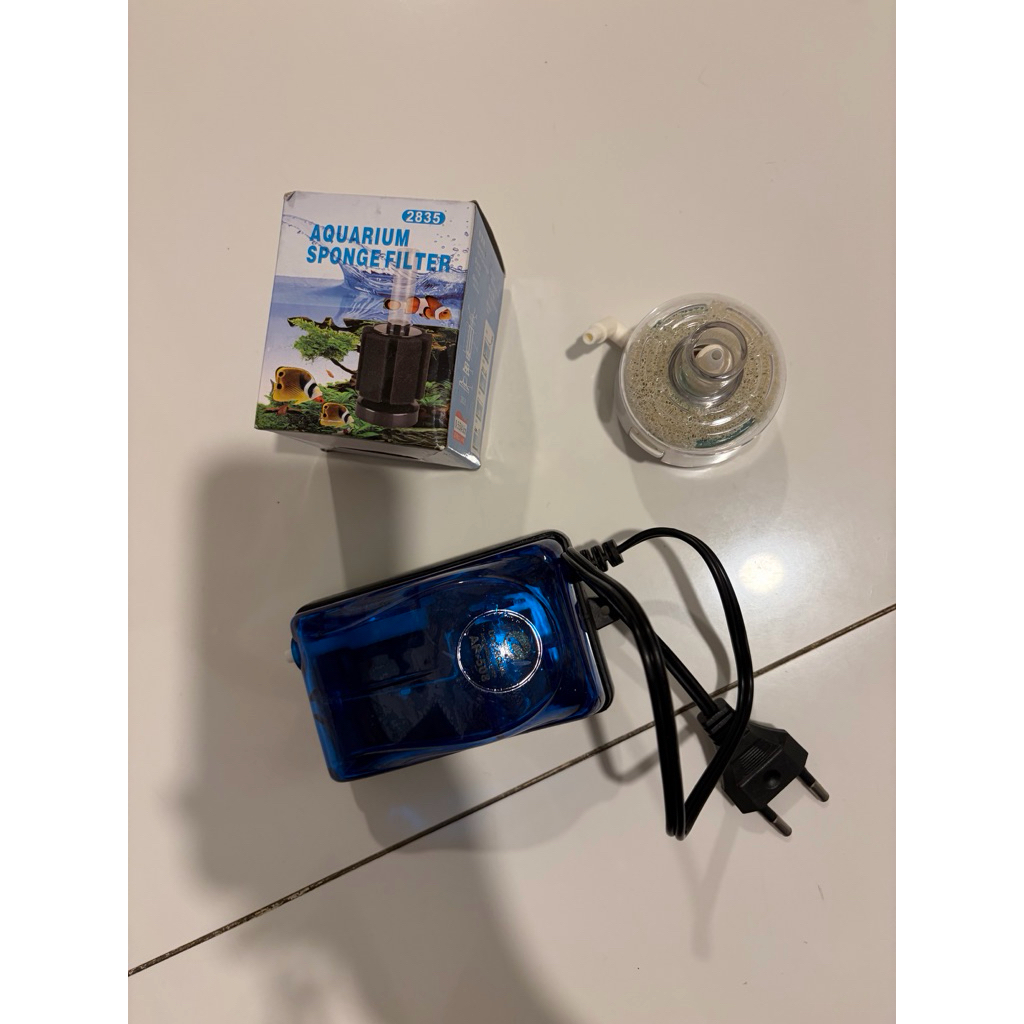 Aerator akuarium filter sponge filter batu mini