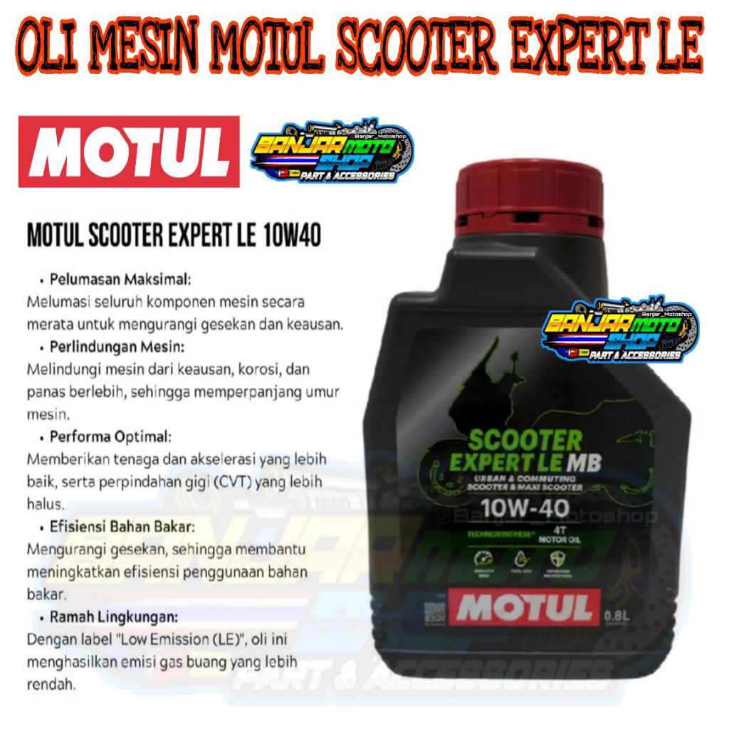 OLI MESIN MOTUL SCOOTER EXPERT LE ORIGINAL MOTUL  / OLI MOTUL MATIC ORIGINAL OLI MATIC EXPERT SCOOTE