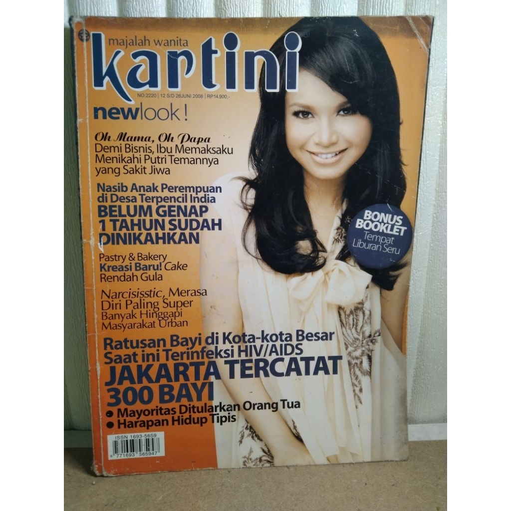 Majalah KARTINI Cover ROSSA Edisi 12 - 26 Juni 2008 no.2220