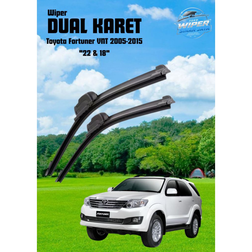 Wiper Dual Karet Toyota Fortuner VNT