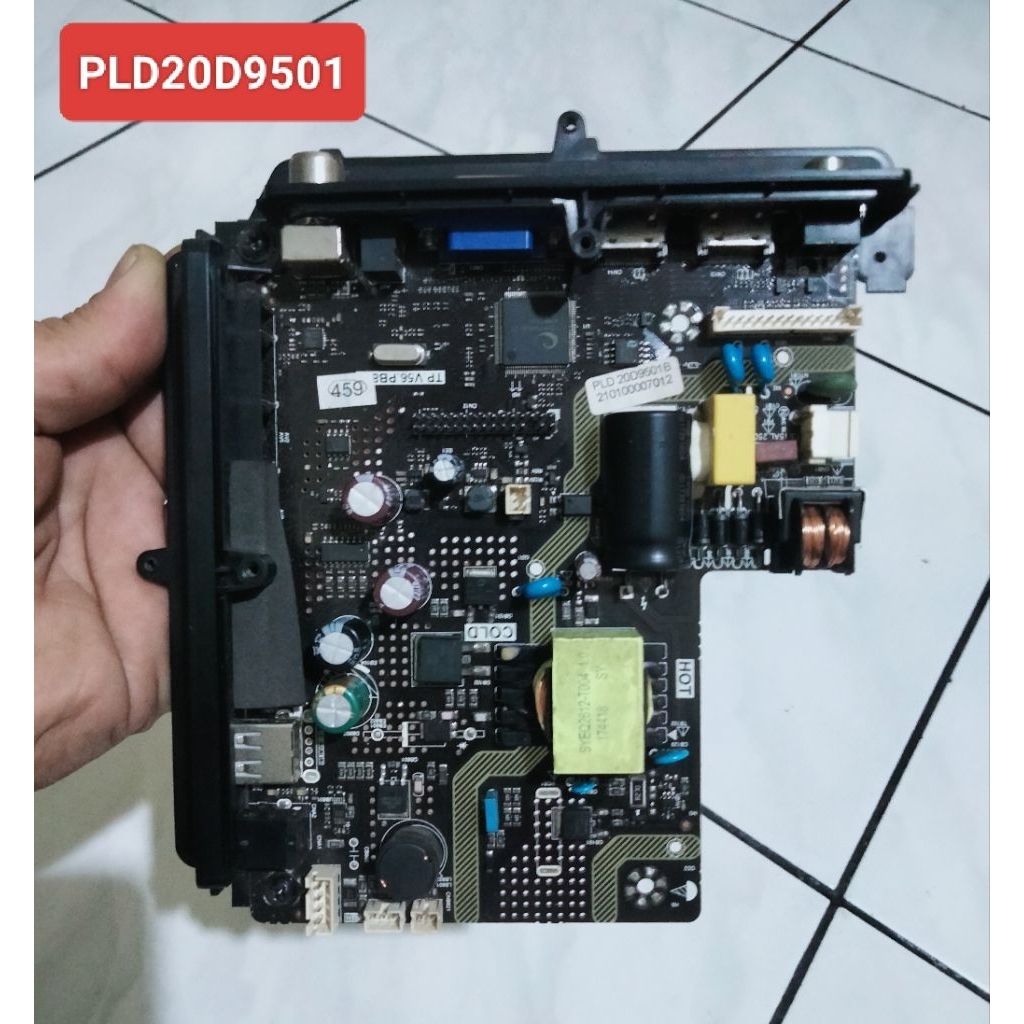 READY STOCK Mainboard TV LED Polytron 20 Inch PLD20D9501 BONUS Sensor Remote + Tombol Part Original