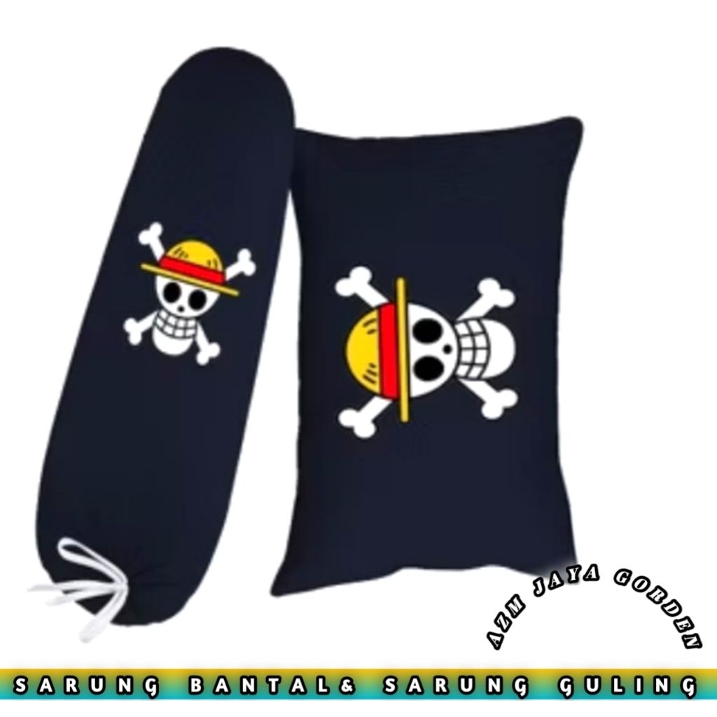 sarung bantal one piece 1set sarung guling one piece/ sarung bantal wanpis/ sarung guling bajak laut