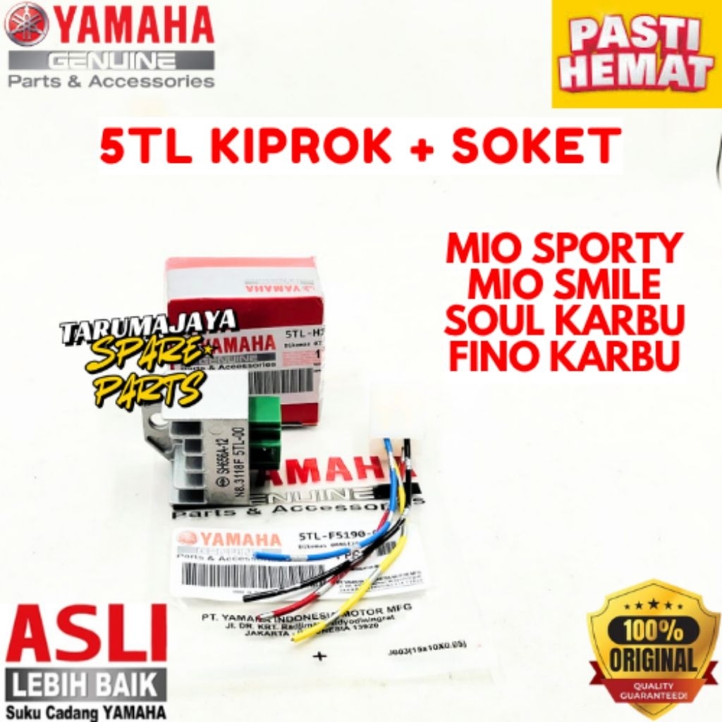KIPROK + SOKET ORIGINAL YAMAHA KODE 5TL KIPROK + SOKET MIO SPORTY KIPROK + SOKET MIO SMILE, KIPROK +