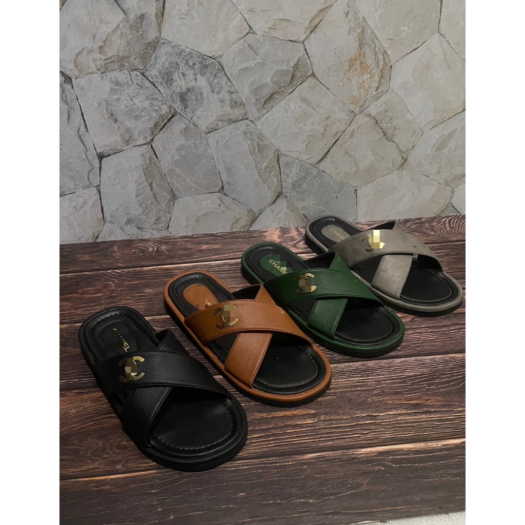 Sandal Pria Dewasa Silang CHNL Terbaru Elegan