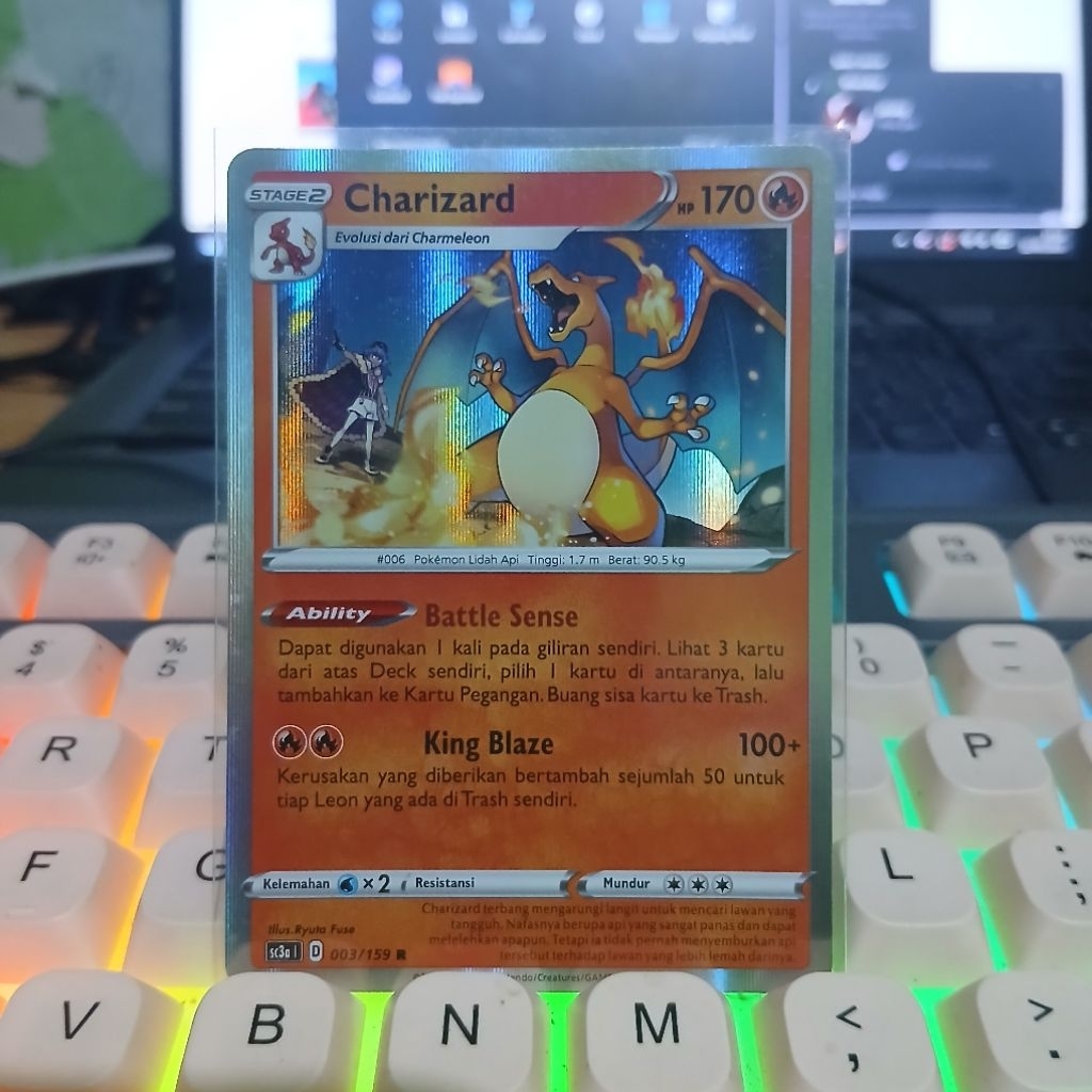 Kartu Pokemon Charizard Holo Rare || kartu pokemon vintage bulk kartu pokemon eeveelution pikachu ch