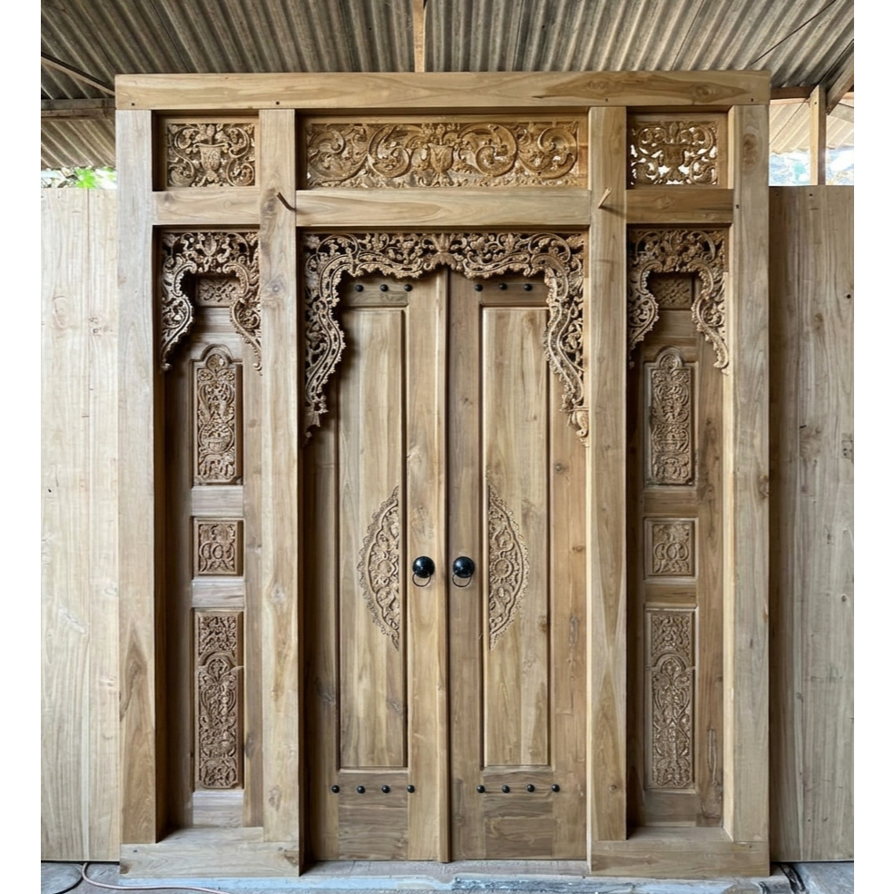 Pintu Kayu Jati Minimalis | Pintu Ukir Minimalis | Pintu Gebyok Ukir Jati Jepara Minimalis | Pintu M