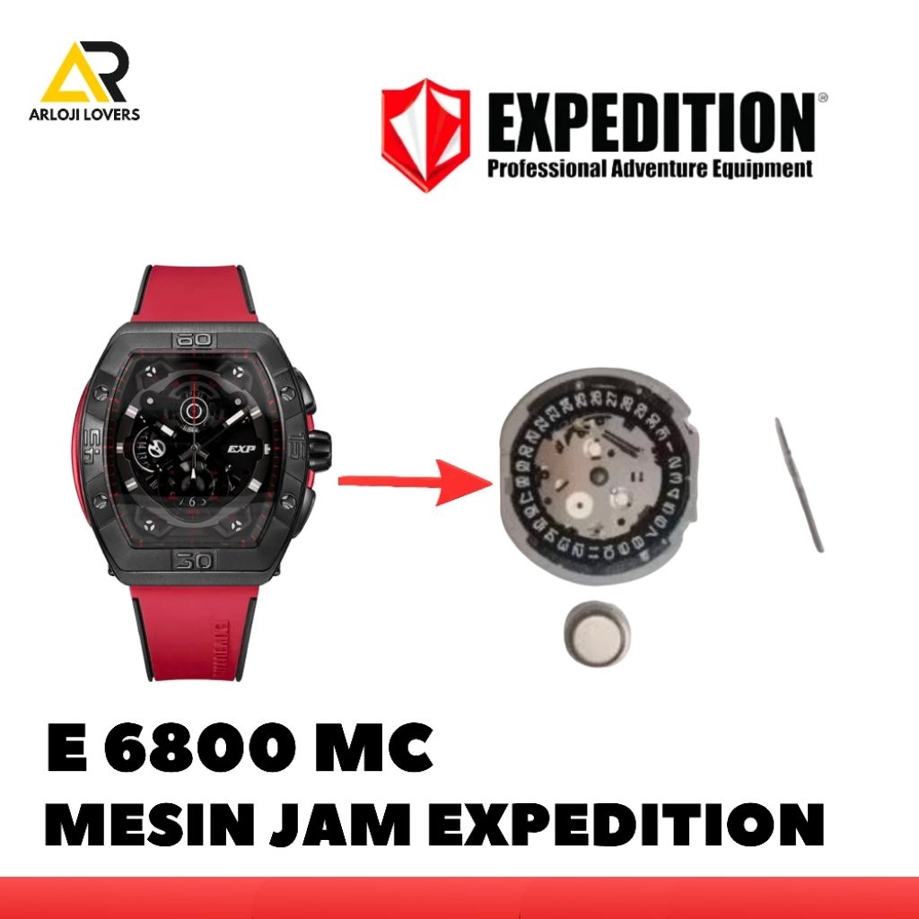 Mesin Jam Expedition E6800MC Original