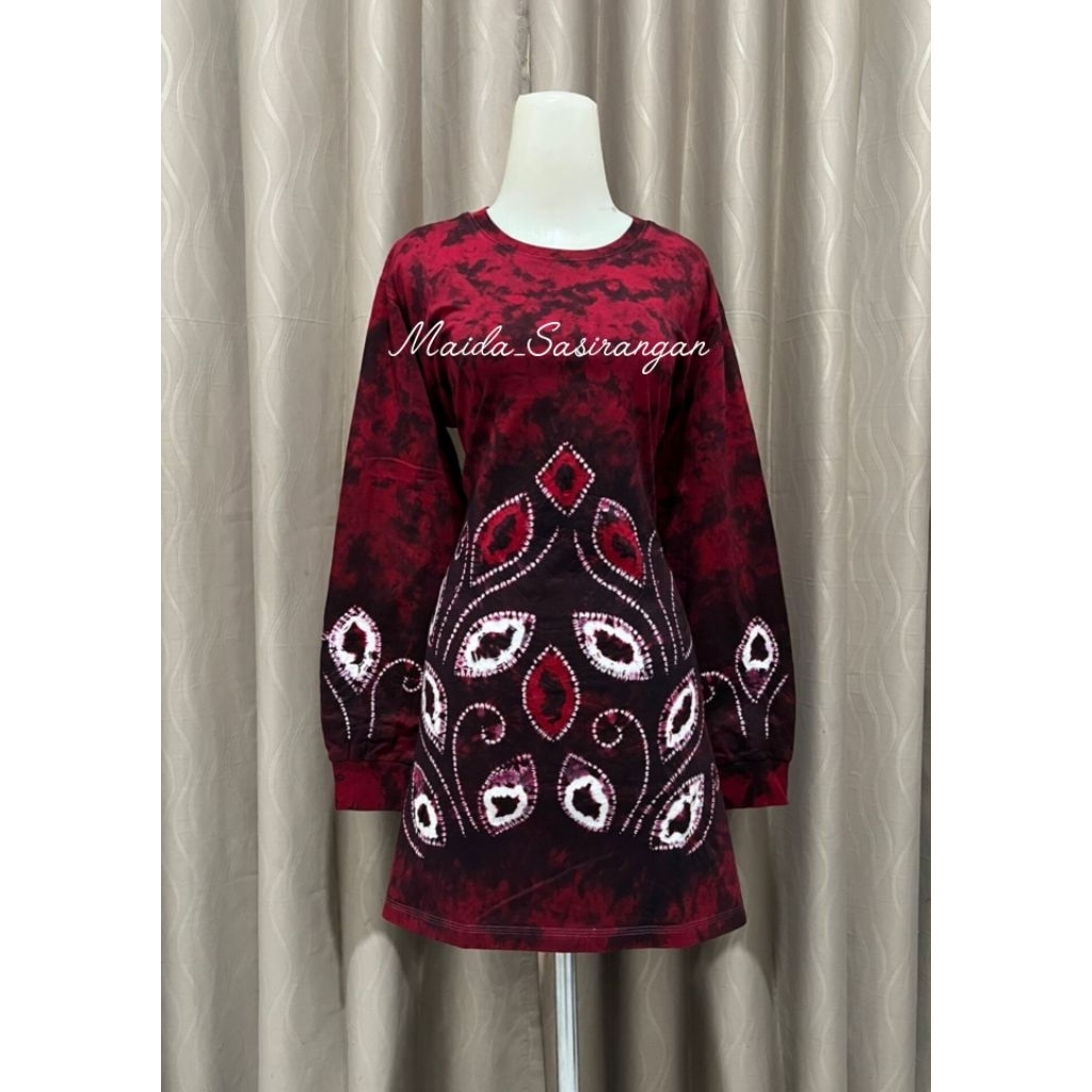 {PRE ORDER} Tunik Kaos Sasirangan Banjar Merah Putih Persiapan Kemerdekaan 17 Agustus