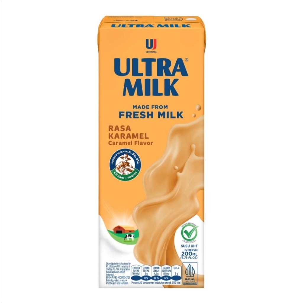 Ultra Milk Susu UHT Cair Karamel 200ml