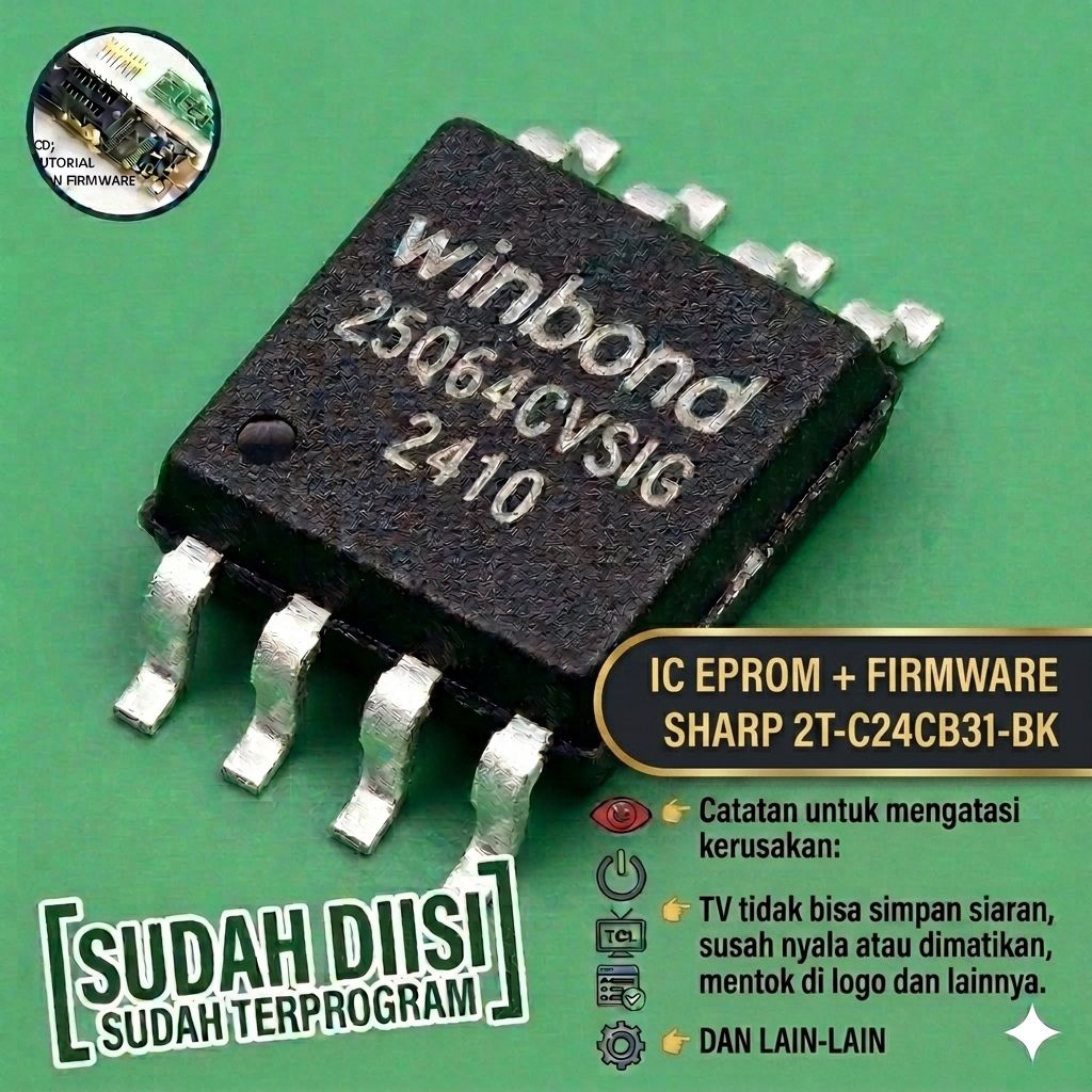 SHARP 2T-C24CB31-BK ic eprom isi firmware