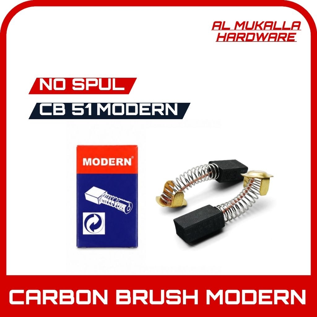 Carbon Brush Kul Spul Arang MODERN CB 51 | Spul Mesin Planner Trimmer Profil