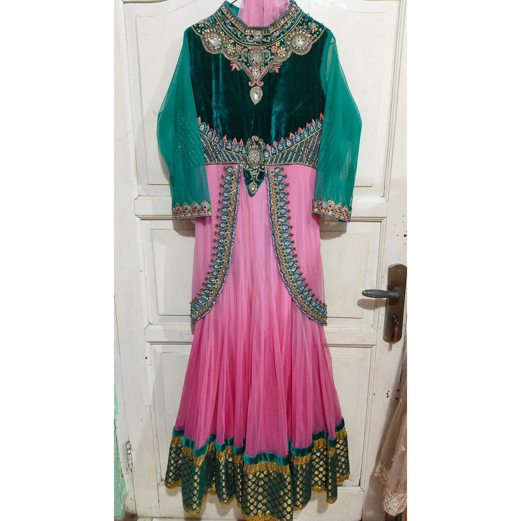 anarkali Swarovski set selendang Preloved lehenga saree India