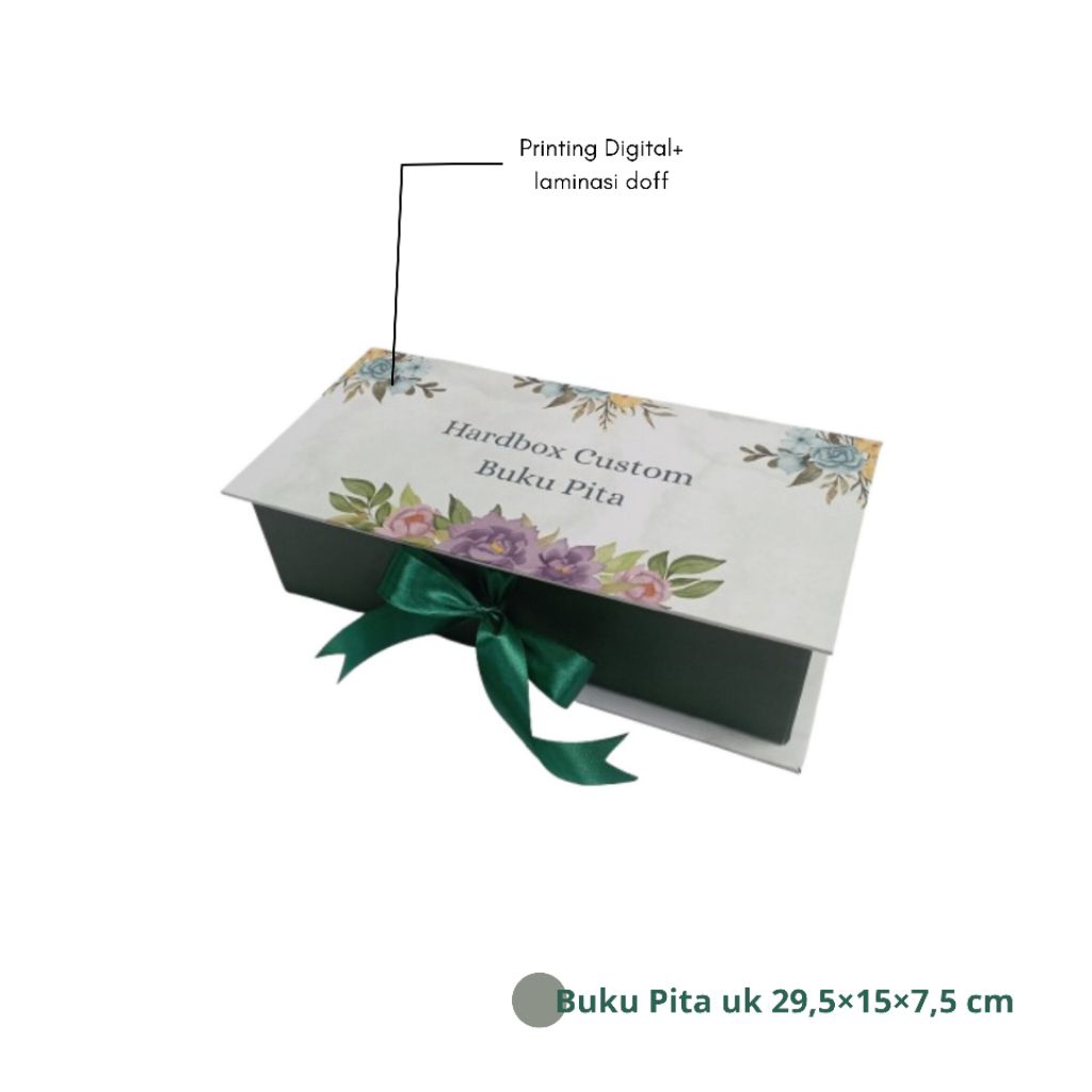 [29,5×15×7,5] Hardbox Custom Buku Pita / Kotak packaging / Box hampers