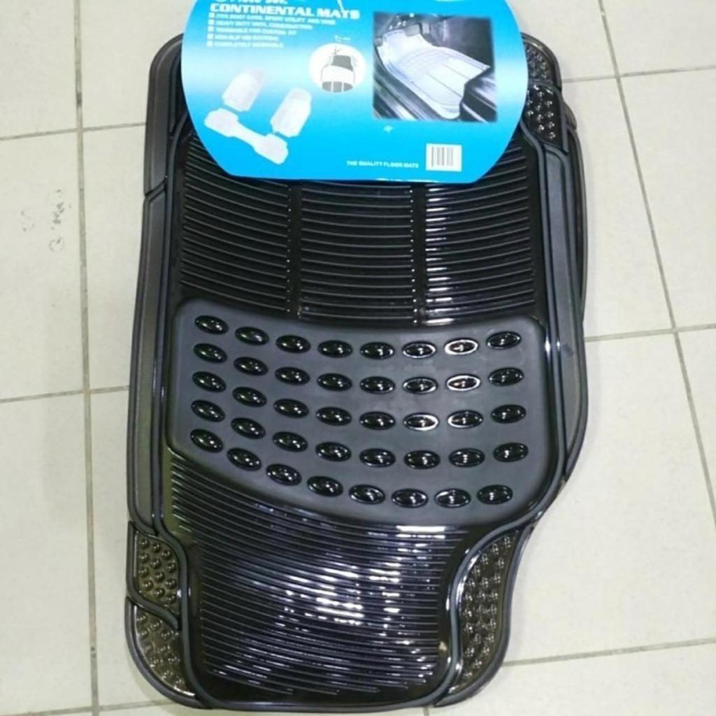Karpet karet 3 potong smoke hitam transparan Mobil Calya