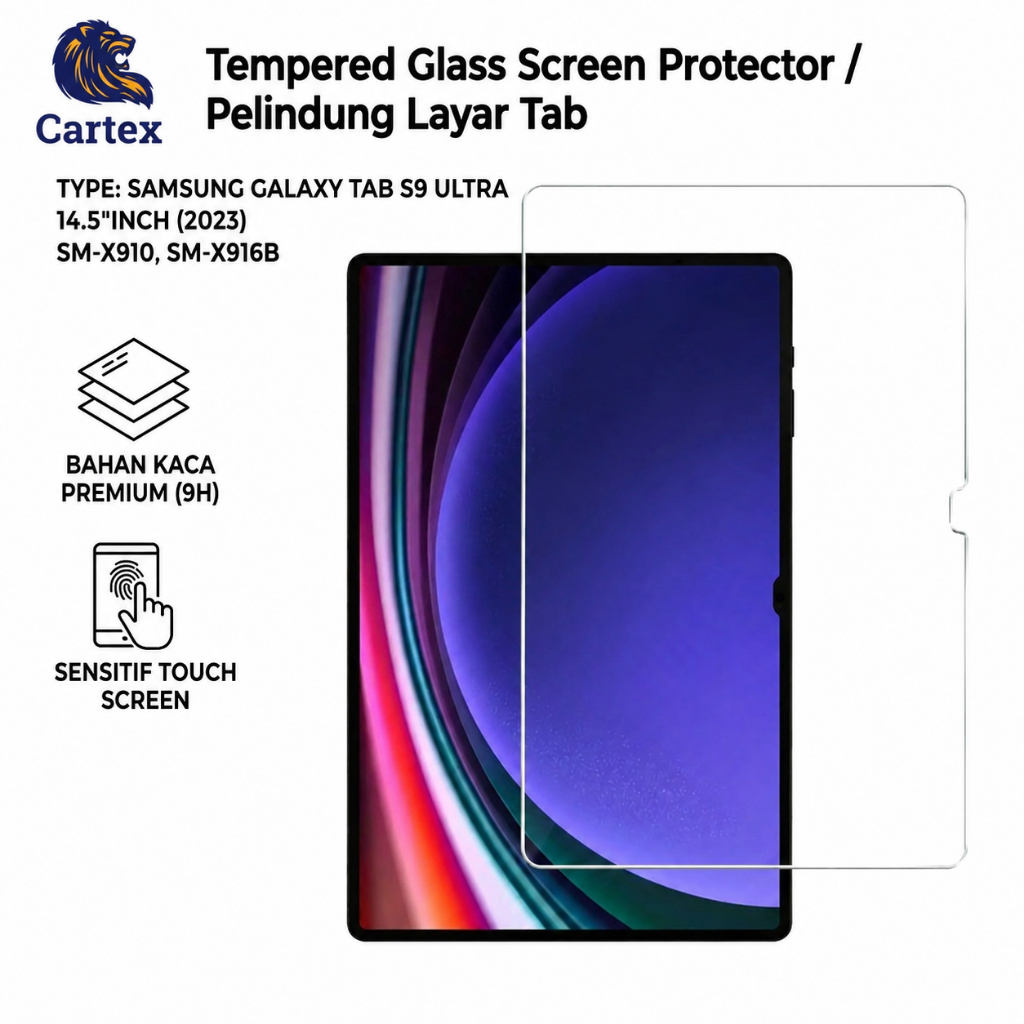 Antigores Samsung Tab S9 Ultra 14.6"inch 2023  anti gores samsung tab s9 ultra / tempered glass sams