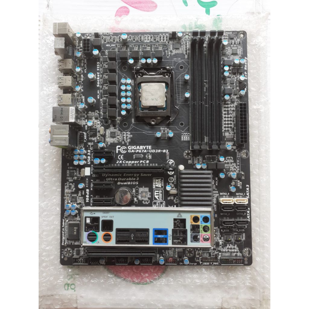 PAKETAN MOBO GIGABYTE P67 I5-3470 FAN