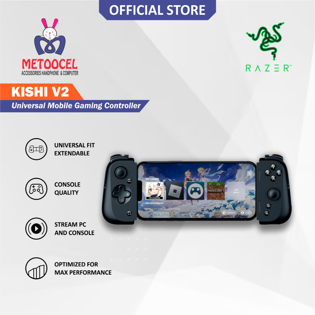 Razer Kishi V2 - Universal Mobile Gaming Controller Gamepad