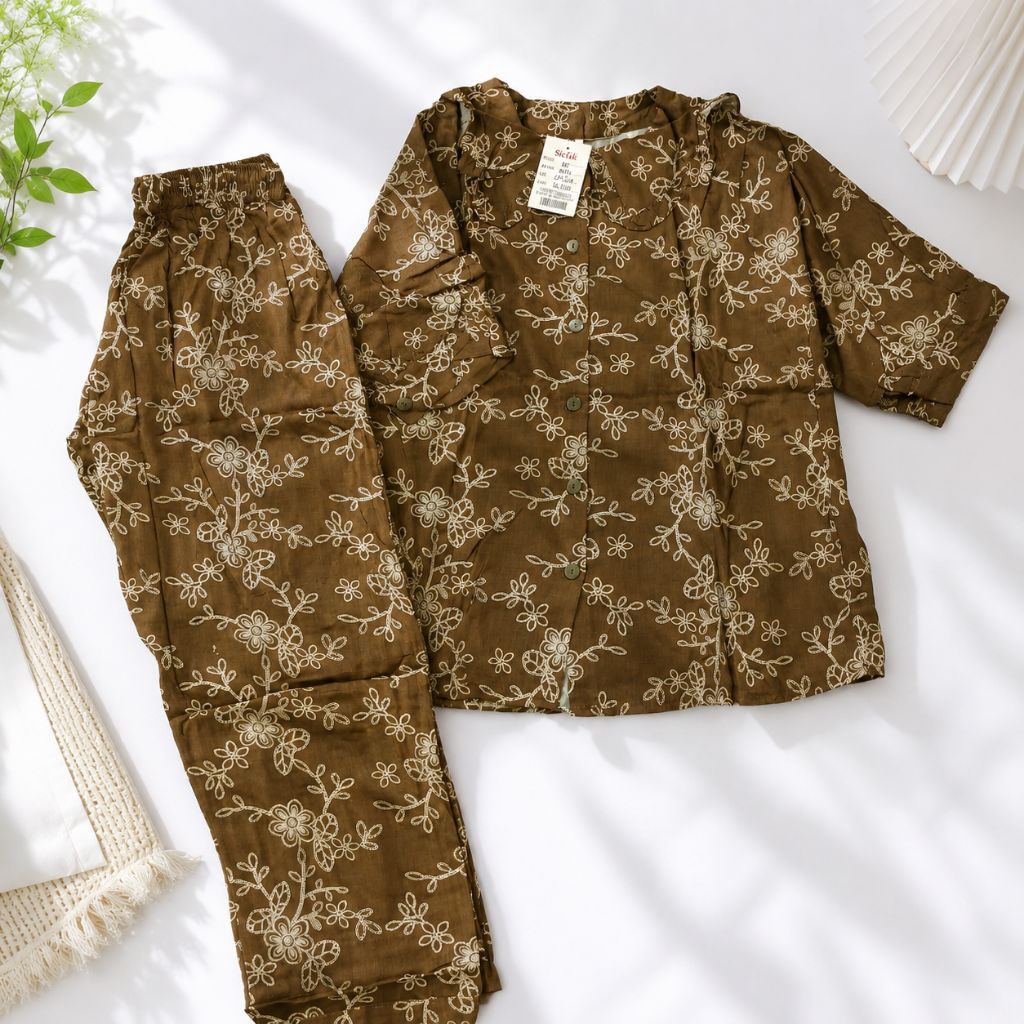Setelan Rayon CP SieLie CP Lengan 3/4 Oneset Rayon Premium Piyama Rayon
