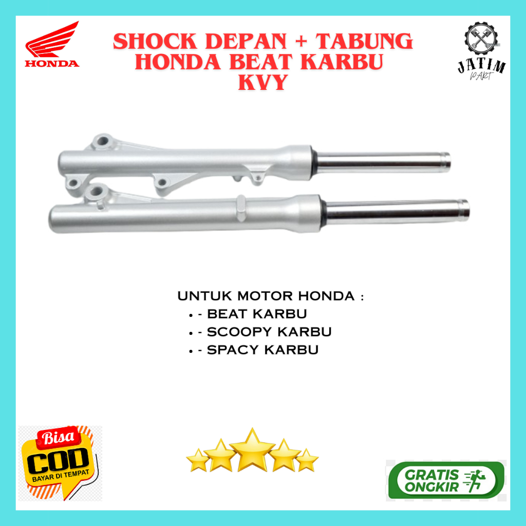 Shok Depan Beat Karbu Ori / Tabung Shock Depan Honda Scoopy Karbu Original Premium  - 51400-KVY-871