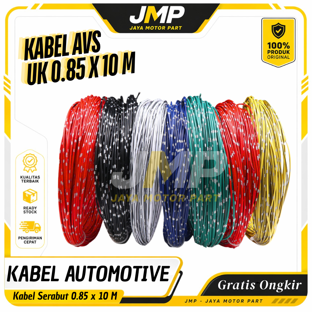 Kabel Bintik Automotive 0.85mm X 10Meter Kabel Bodi Motor Kabel Bodi Mobil Tipe Serabut