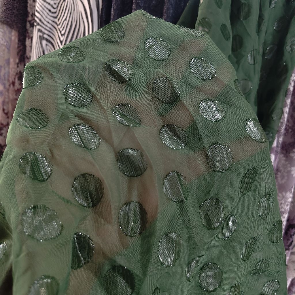 KAIN SIFON URAGIRI PREMIUM WARNA HIJAU BOTOL - KAIN SIFON RUBIAH WARNA HIJAU BOTOL HARGA PER SETENGA
