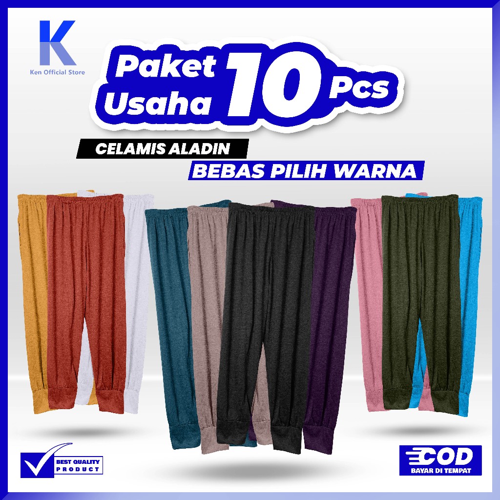 Celana Aladin Isi 10pcs / Celamis Aladin / Celana Inner Gamis Aladin / Celana Dalaman Gamis Aladin